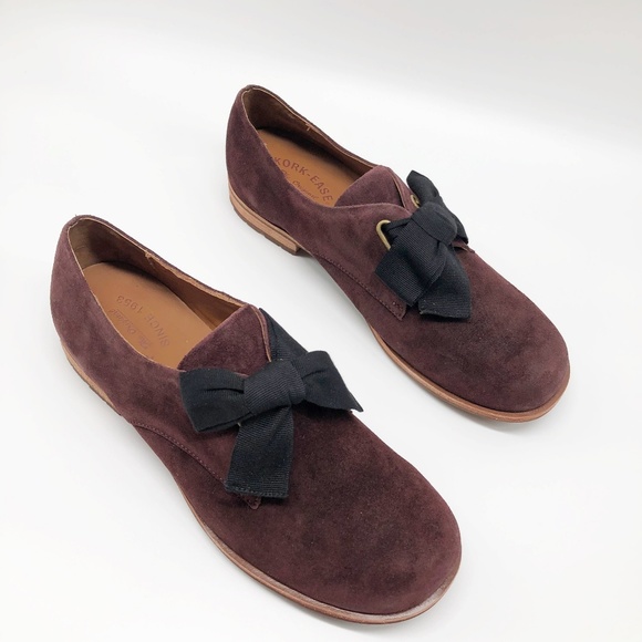 KorkEase Shoes Korkease Beryl Bow Burgundy Suede Flat Poshmark